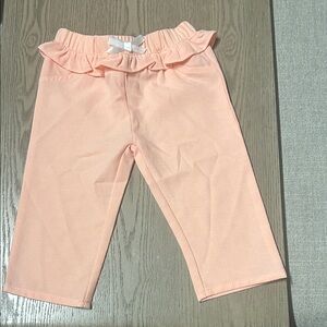 Adorable Peach Ruffle Leggings for Kids